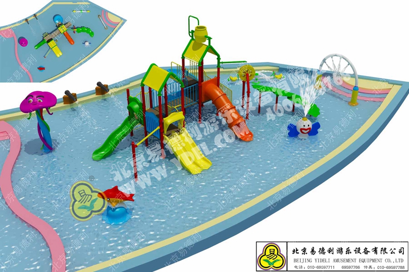 室內水上樂園游樂場滑梯三