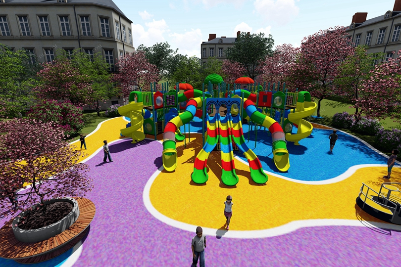 社區戶外兒童組合滑梯